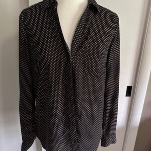 The Limited Black and Gold Polka Dot Top